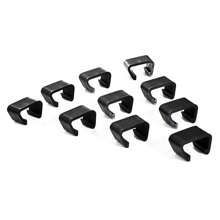 10pc Furniture Sofa Fastener Clips Patio Set Connectors for Indoor, Outdoor Garden - Black