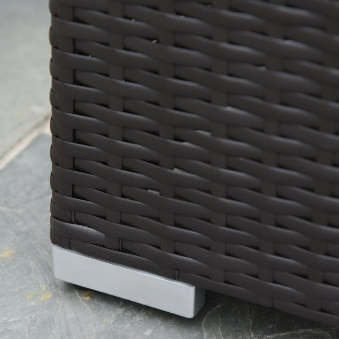 7pc PE Rattan Wicker Sectional Conversation Furniture Set w/ Cushions Outdoor Patio - Navy Blue