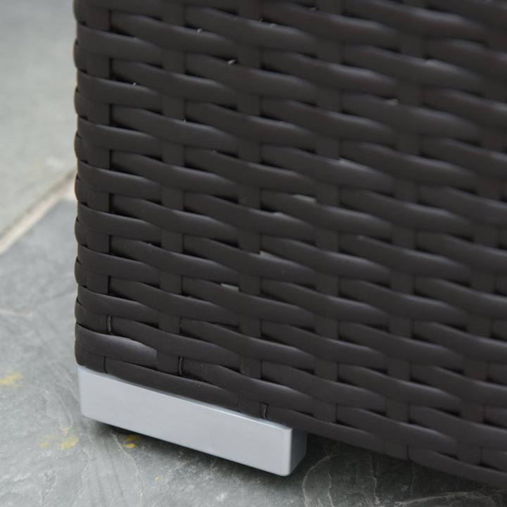 7pc PE Rattan Wicker Sectional Conversation Furniture Set w/ Cushions Outdoor Patio - Navy Blue