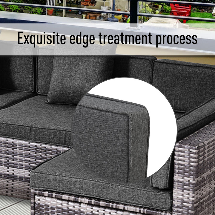 14pc Replacement Patio Cushion Covers Sectional Sofa Conversation Set for Deck Garden - Grey