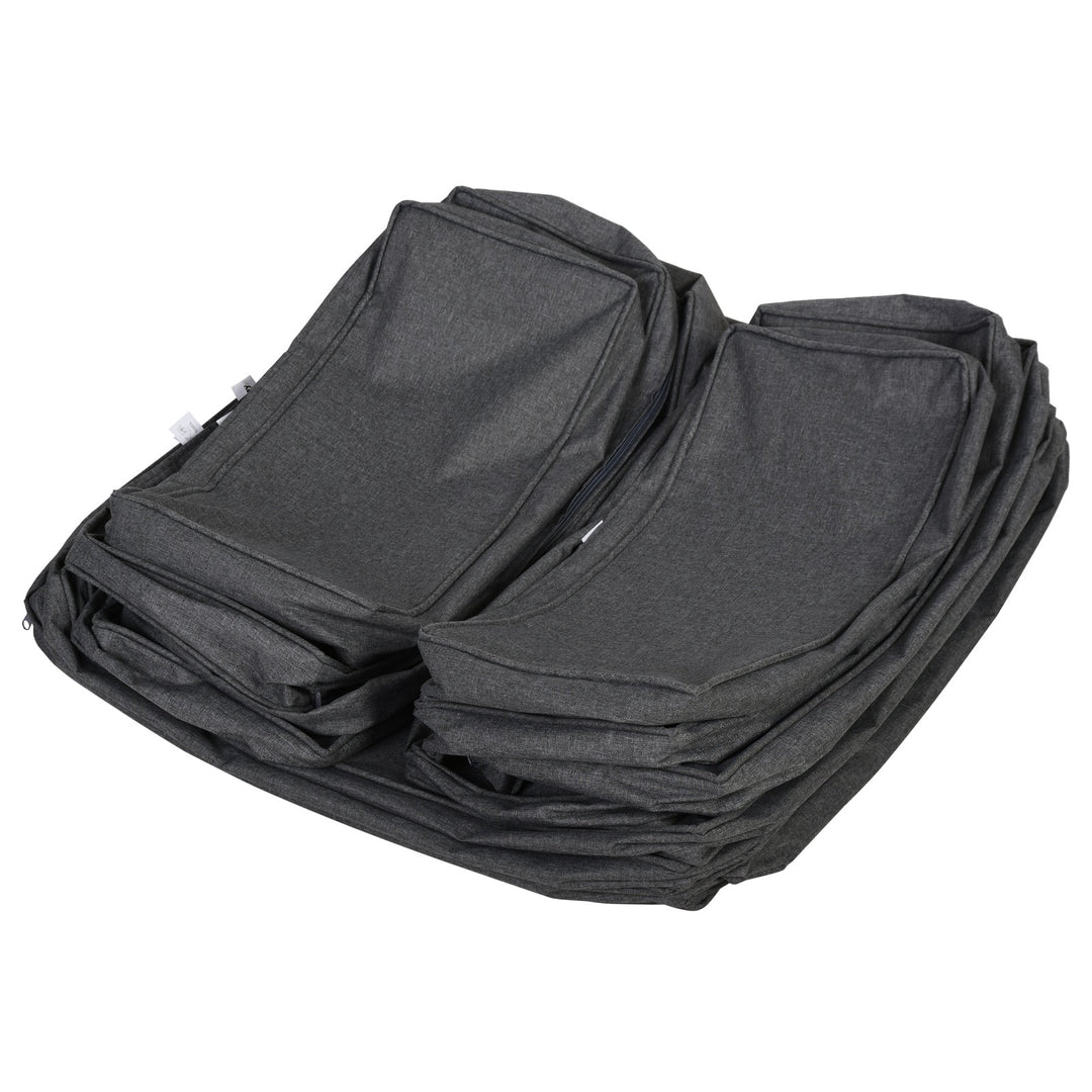 14pc Replacement Patio Cushion Covers Sectional Sofa Conversation Set for Deck Garden - Grey