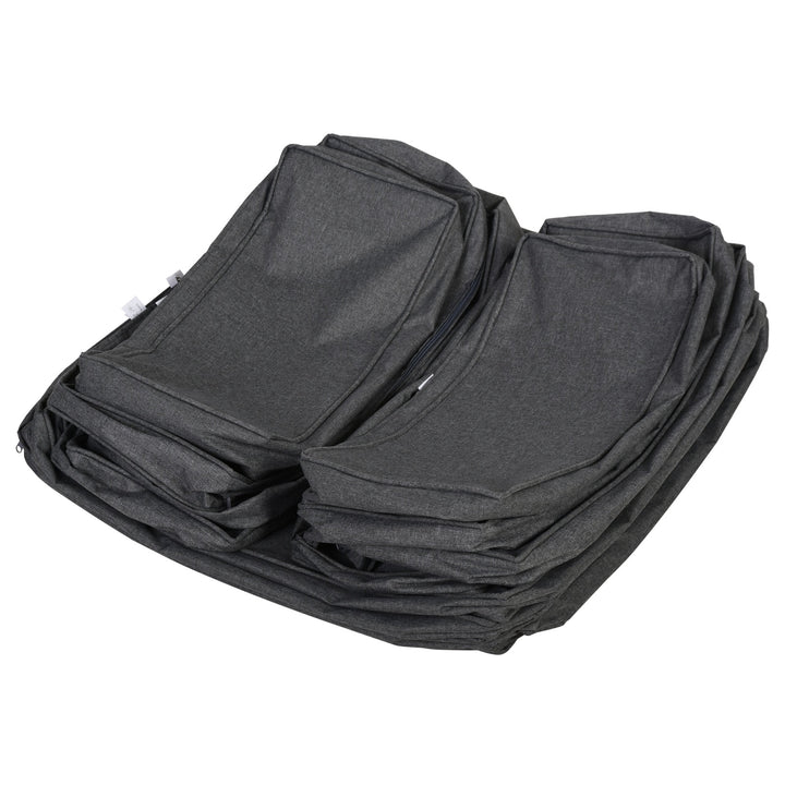 14pc Replacement Patio Cushion Covers Sectional Sofa Conversation Set for Deck Garden - Grey