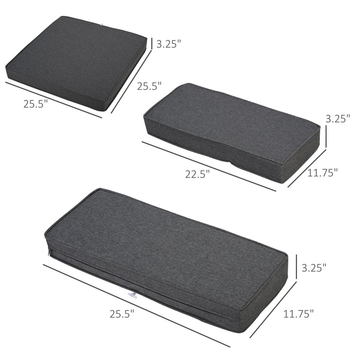 14pc Replacement Patio Cushion Covers Sectional Sofa Conversation Set for Deck Garden - Grey