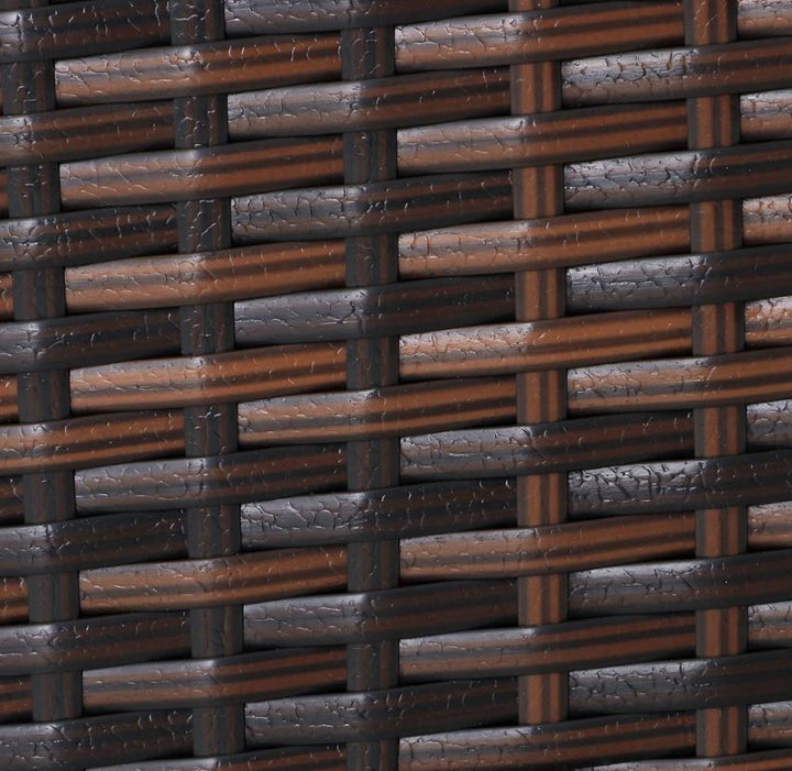 Convertible Rattan Wicker Chaise Lounger Loveseat Sofa Futon Bed for Patio Brown & Cream White