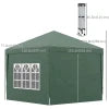 10’ x 10’ Pop-Up Portable Outdoor Event Party Wedding Tent Gazebo Canopy w Case, 4 Walls, Green