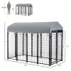 8' x 4' x 6' Steel Expandable Dog House, Door, Roof, Playpen Kennel Shelter Heavy Duty Outdoor