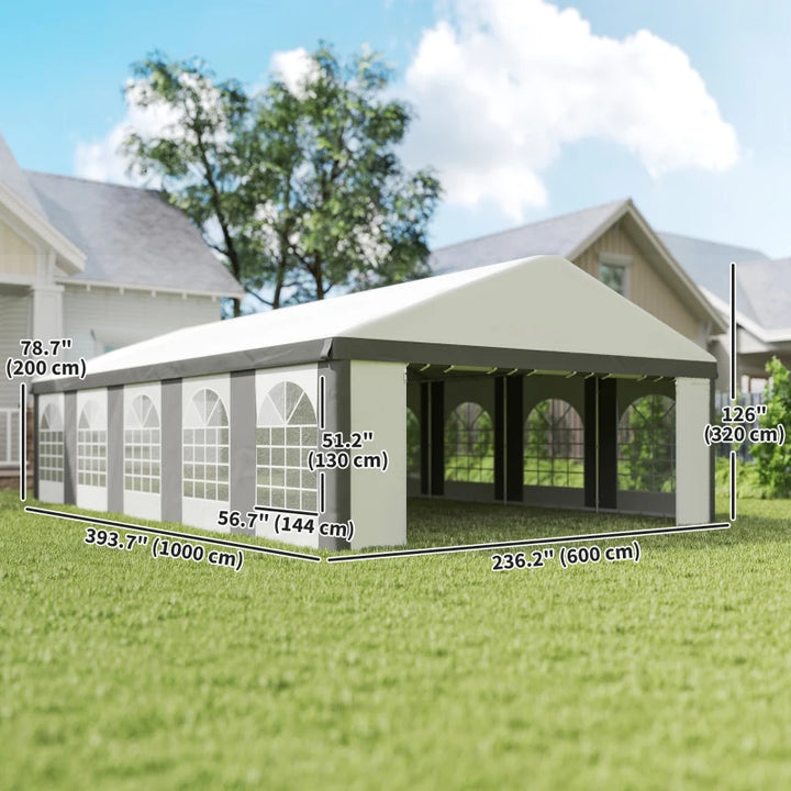 Heavy Duty Large Party Tent 20'x33' with Removable Sidewalls - Durable Outdoor Event Shelter