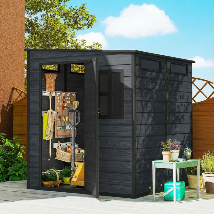Outdoor Storage Shed with Lockable Door - Durable Weather-Resistant Garden Shed
