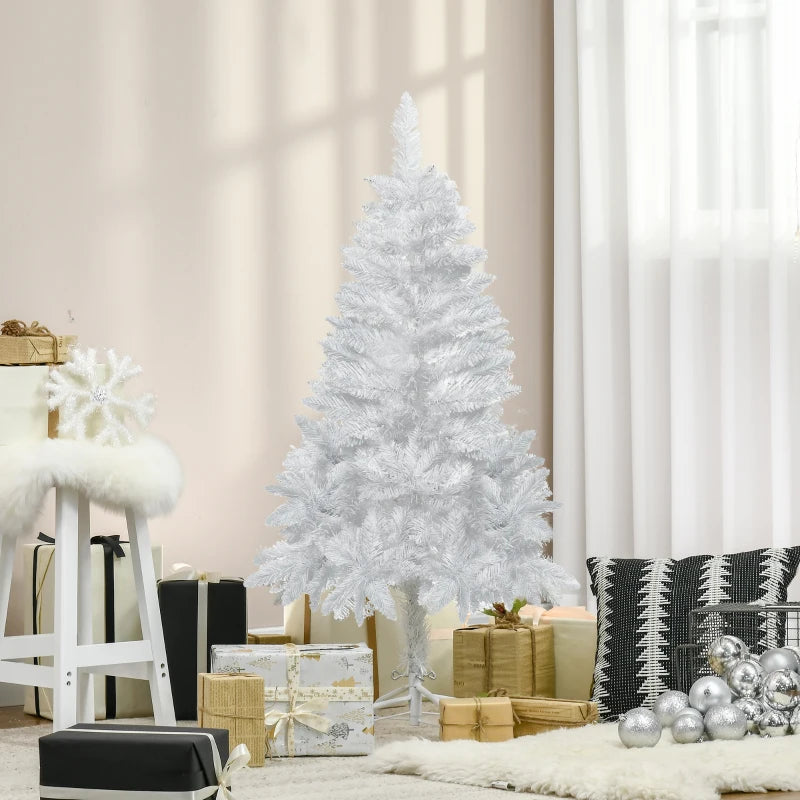 NEW 4ft 202-Tip Unlit Artificial Christmas Holiday Fake Xmas Tree w Folding Base, White