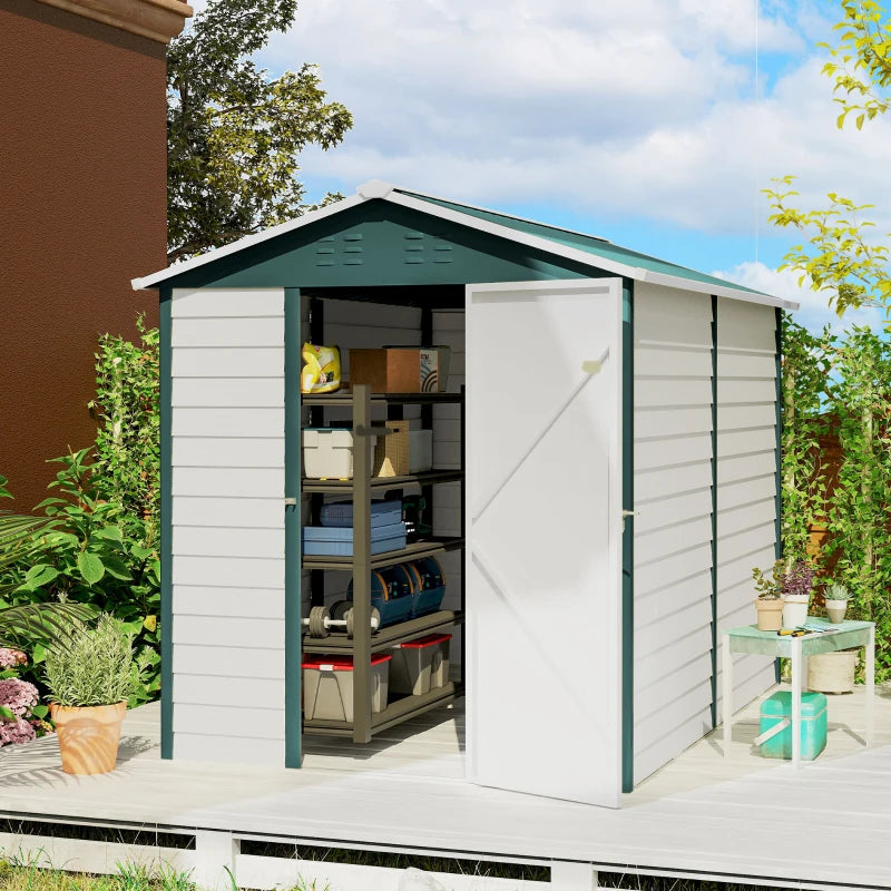 9' x 6' Garden Storage Shed with Lockable Door - Durable Outdoor Patio Storage