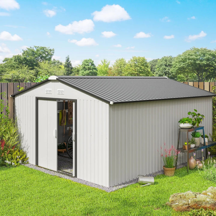 Garden Storage Shed 11' x 13' - Durable Outdoor Tool & Equipment Organizer