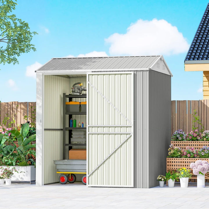 Tall Outdoor Storage Shed 7' x 6' - Weatherproof Lockable Garden Shed