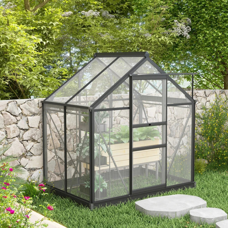 Outdoor Greenhouse Kit with Polycarbonate Panels - Year-Round Gardening Solution