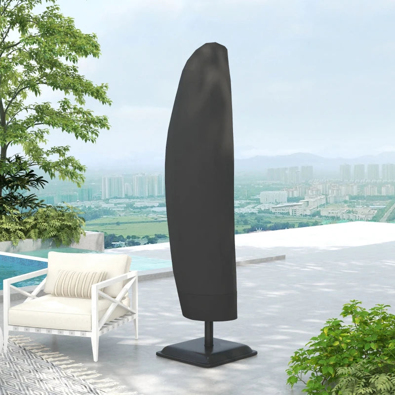 87" Waterproof Cover Protector for Offset Cantilever Umbrella Canopy Shade Outdoor Patio, Black