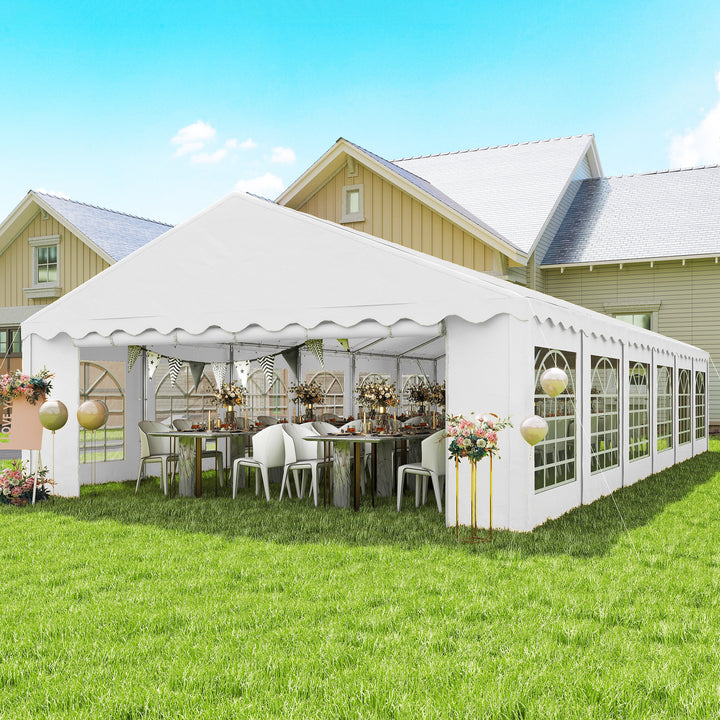 40' x 20' Deluxe Heavy Duty Outdoor Party Wedding Event Tent Gazebo Canopy w 12 Removeable Walls