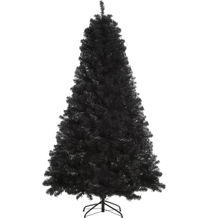 NEW 6ft 928-Tip Unlit Artificial Christmas Holiday Xmas Tree Decor w Foldable Base, Black