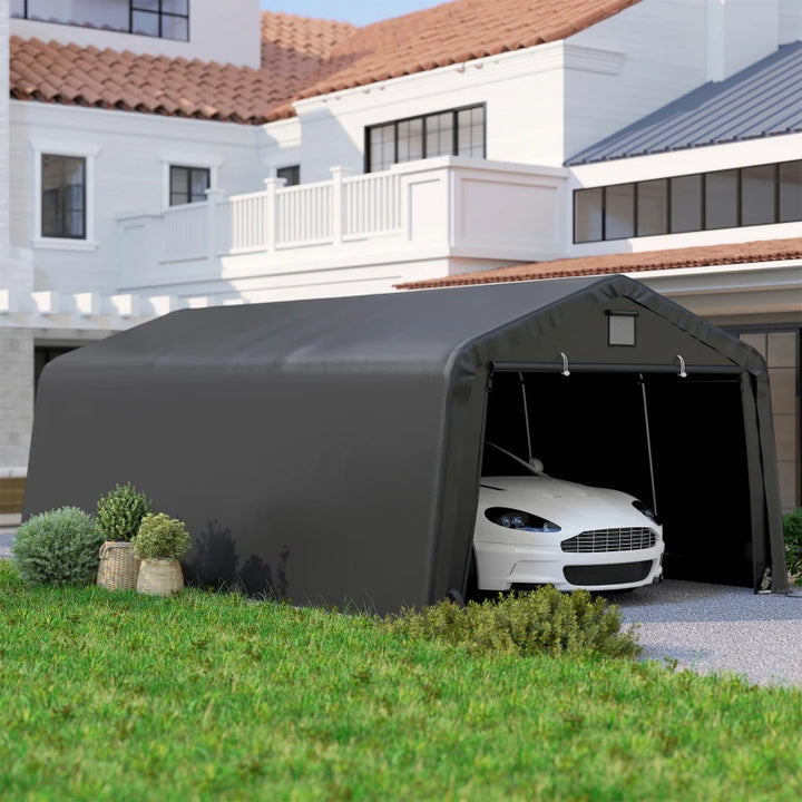 12' x 20' Portable Garage Canopy - Heavy Duty Weatherproof Car Shelter