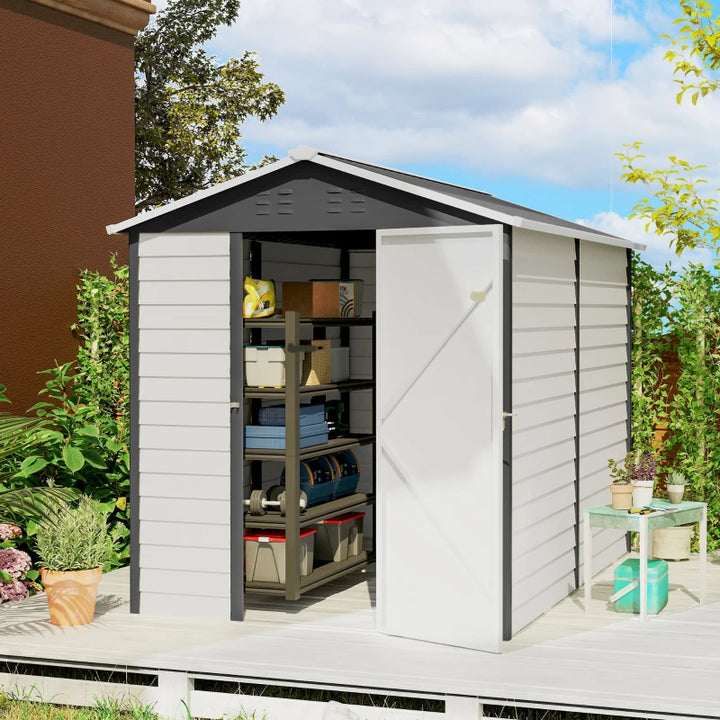 9' x 6' Garden Shed Outdoor Storage - Secure Lockable Patio Shed