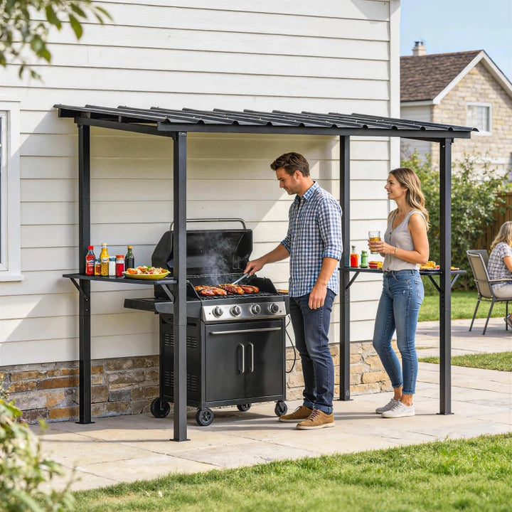 Hardtop Grill Gazebo 9x6 ft - Heavy-Duty Outdoor BBQ Shelter