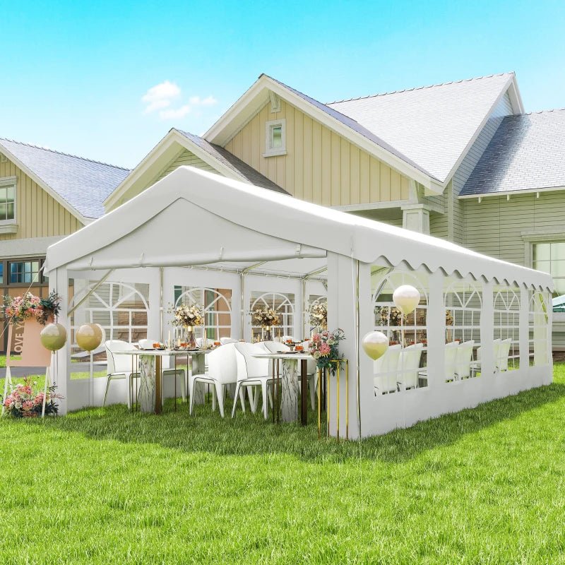 Heavy Duty Large Party Tent & Carport Canopy - Durable Outdoor Shelter with Removable Sidewalls