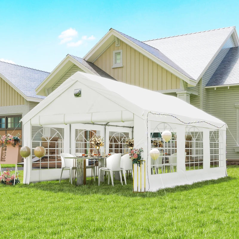Heavy Duty 20' x 13' Party Tent with Removable Sidewalls - Outdoor Event Shelter