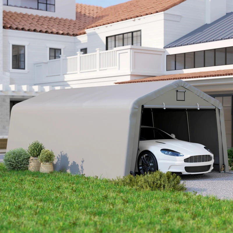 12' x 20' Portable Garage Canopy - Heavy Duty Car Shelter with Ventilation Windows