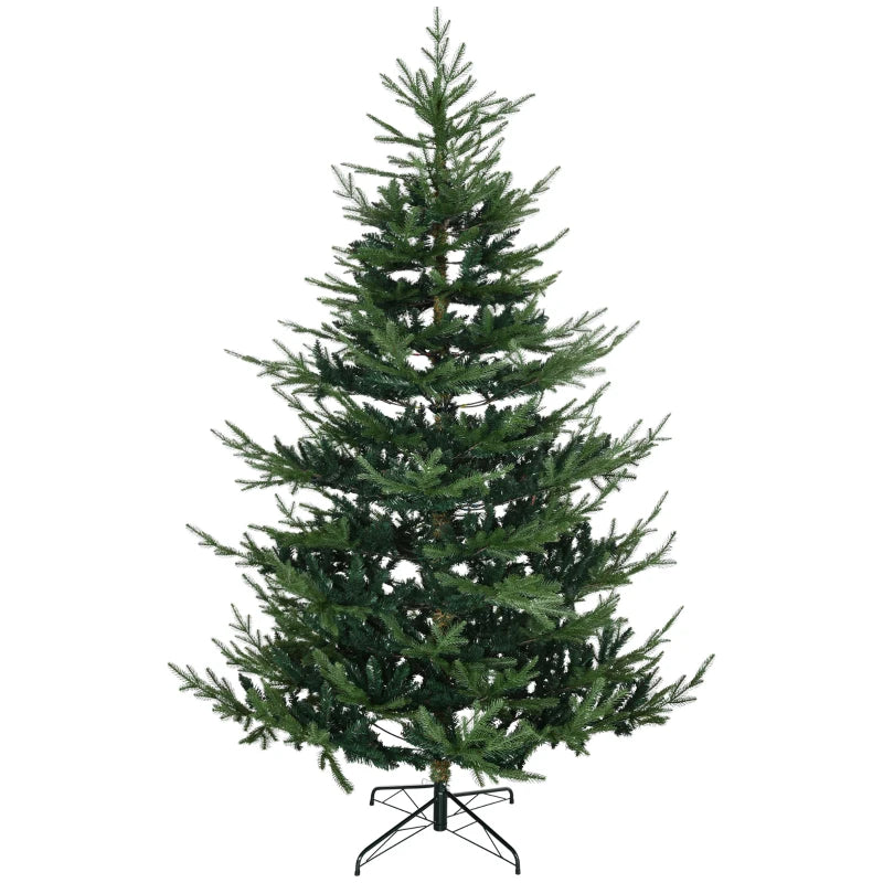 NEW 7.5ft 1218-Tip Unlit Natural-Look Artificial Christmas Holiday Fake Xmas Tree, Pine-Style Green