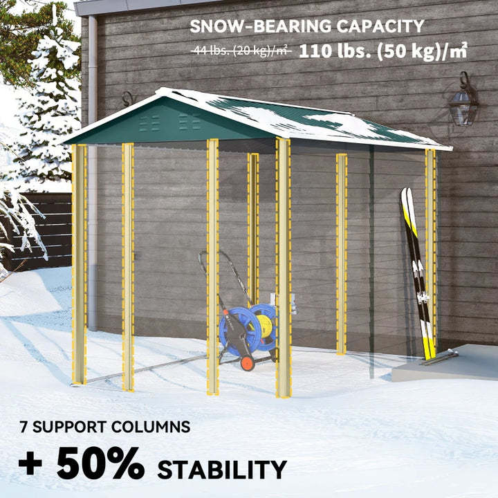 9' x 6' Garden Storage Shed with Lockable Door - Durable Outdoor Patio Storage