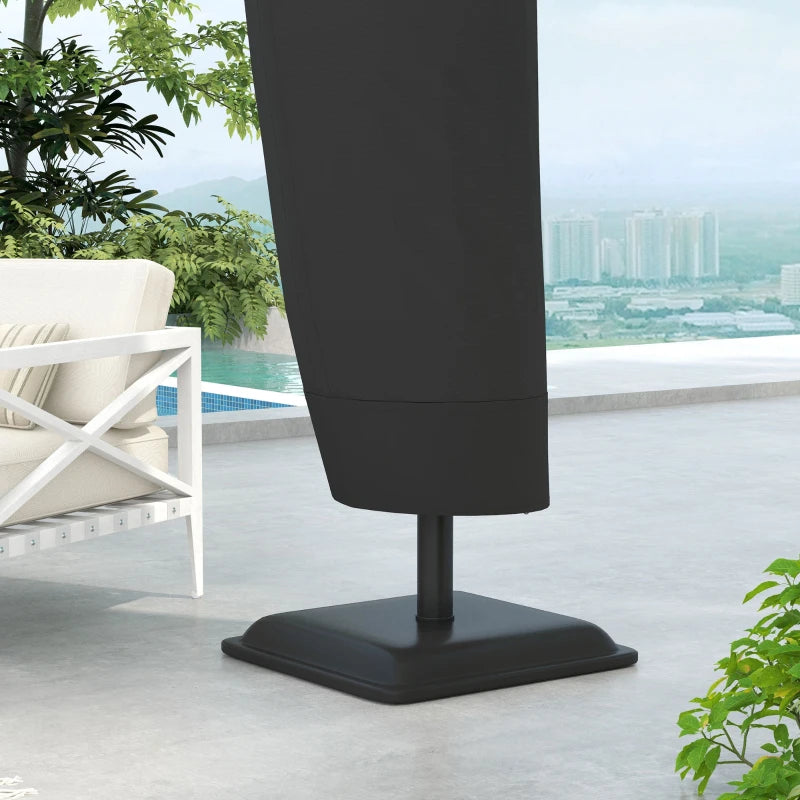 87" Waterproof Cover Protector for Offset Cantilever Umbrella Canopy Shade Outdoor Patio, Black