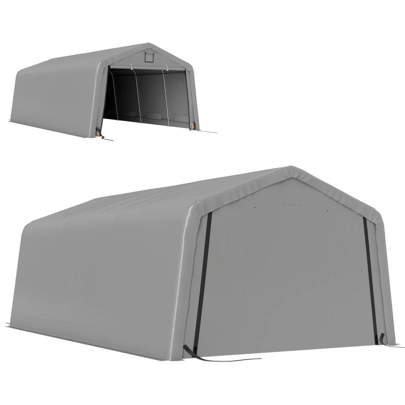 12' x 20' Portable Garage Canopy - Heavy Duty Car Shelter with Ventilation Windows
