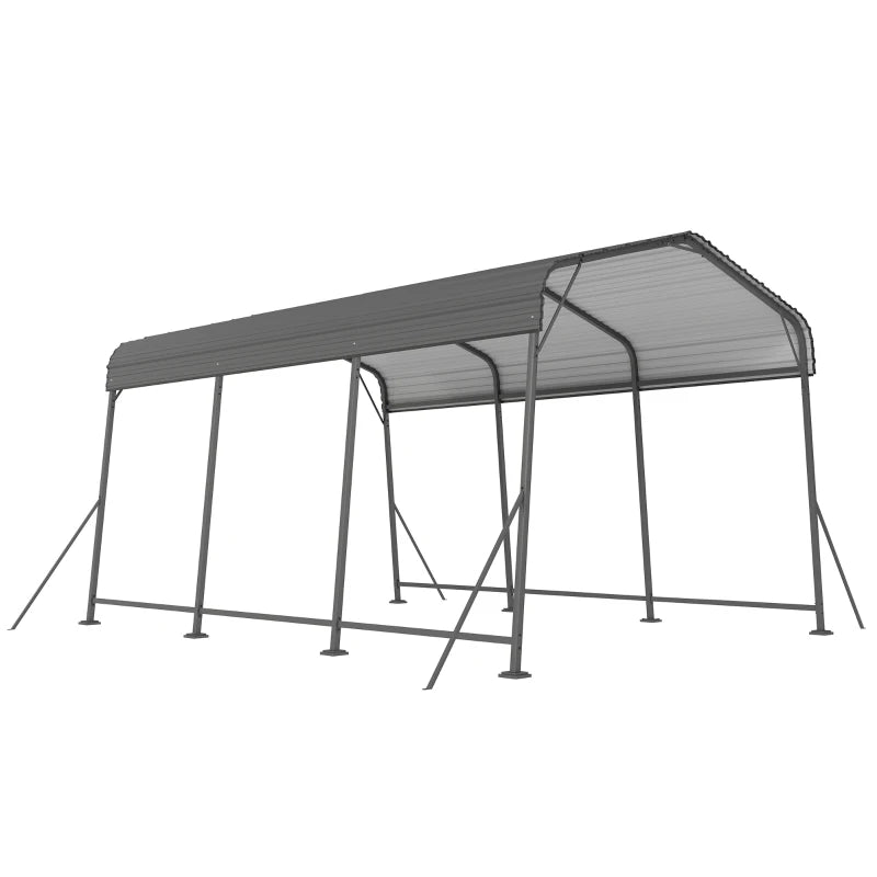 Heavy Duty 11 x 15 ft Metal Carport Canopy - Weather Resistant Outdoor Shelter