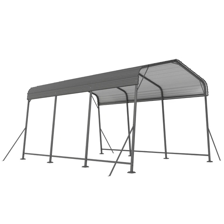 Heavy Duty 11 x 15 ft Metal Carport Canopy - Weather Resistant Outdoor Shelter