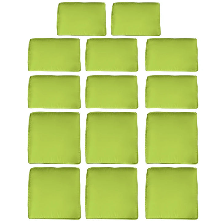 14pc Replacement Patio Cushion Cover Set for 7pc Outdoor Sectional Sofa, Bright Lime Green