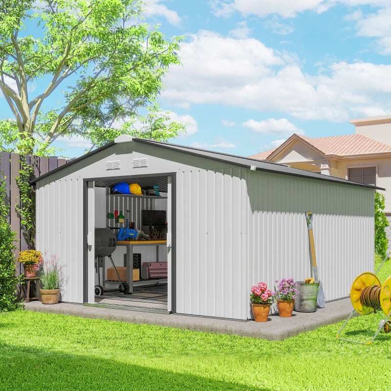 Garden Storage Shed 11' x 13' - Durable Outdoor Tool & Equipment Organizer