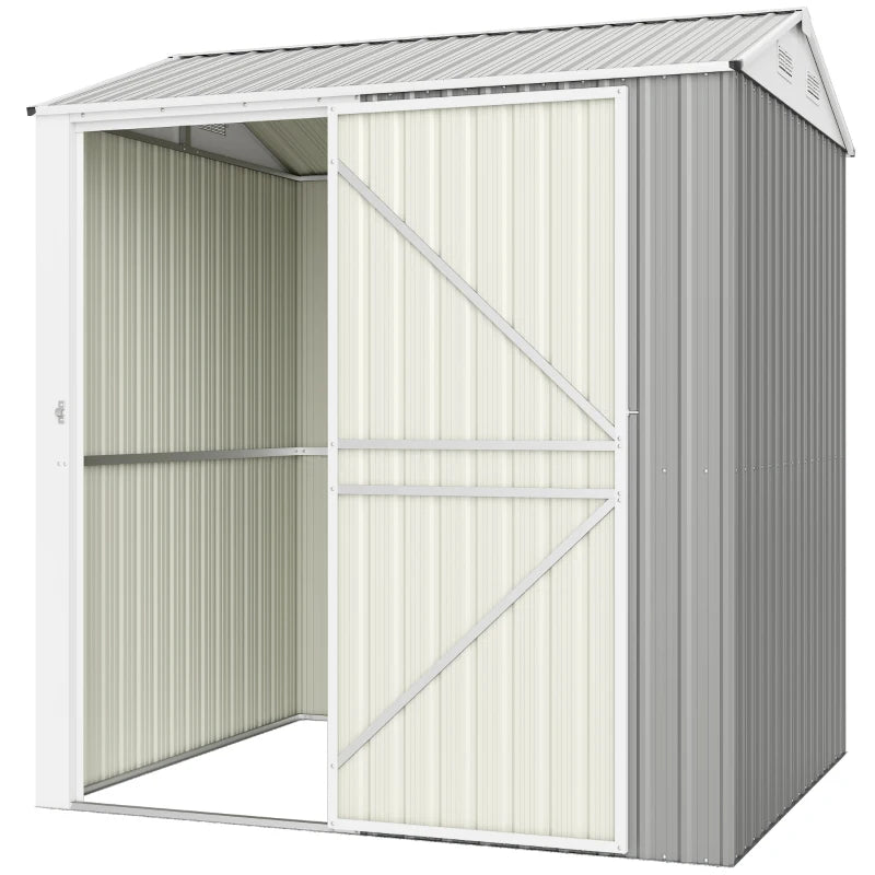 Tall Outdoor Storage Shed 7' x 6' - Weatherproof Lockable Garden Shed