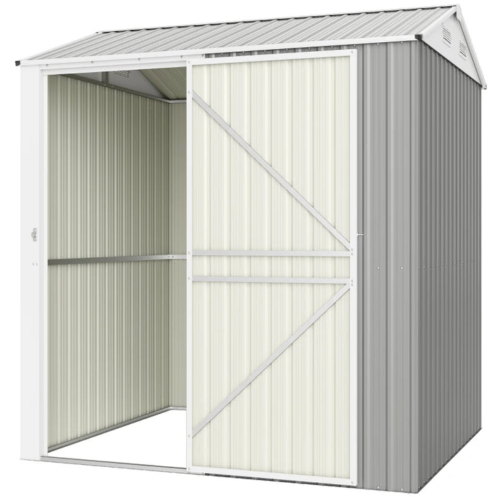 Tall Outdoor Storage Shed 7' x 6' - Weatherproof Lockable Garden Shed