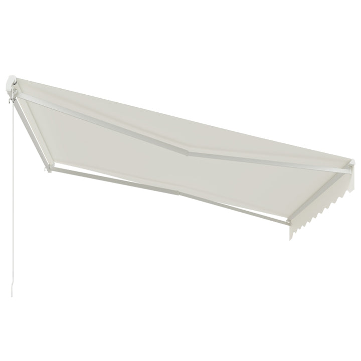 12' x 10' Electric Retractable Awning Sun Shade Canopy, Remote, Outdoor Patio Deck, Cream White