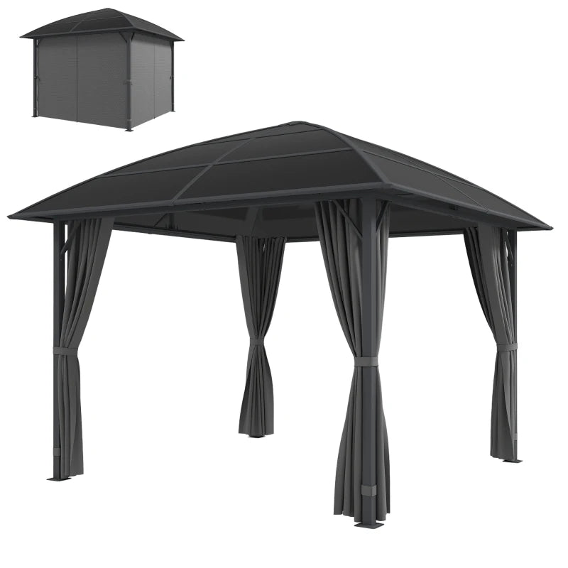 10' x 10' Outdoor Hardtop Gazebo Canopy with UV50+ Roof - Durable Patio Shelter