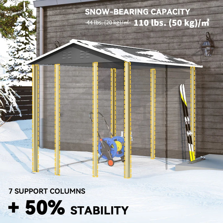 9' x 6' Garden Shed Outdoor Storage - Secure Lockable Patio Shed