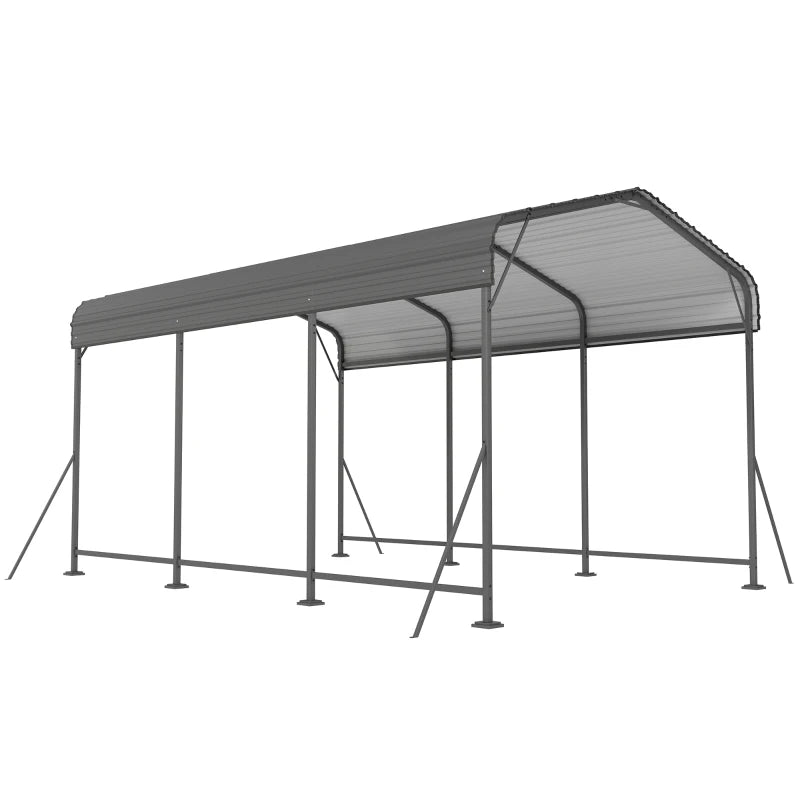 10 x 15 FT Metal Carport Canopy - Heavy Duty Weather Resistant Vehicle Shelter
