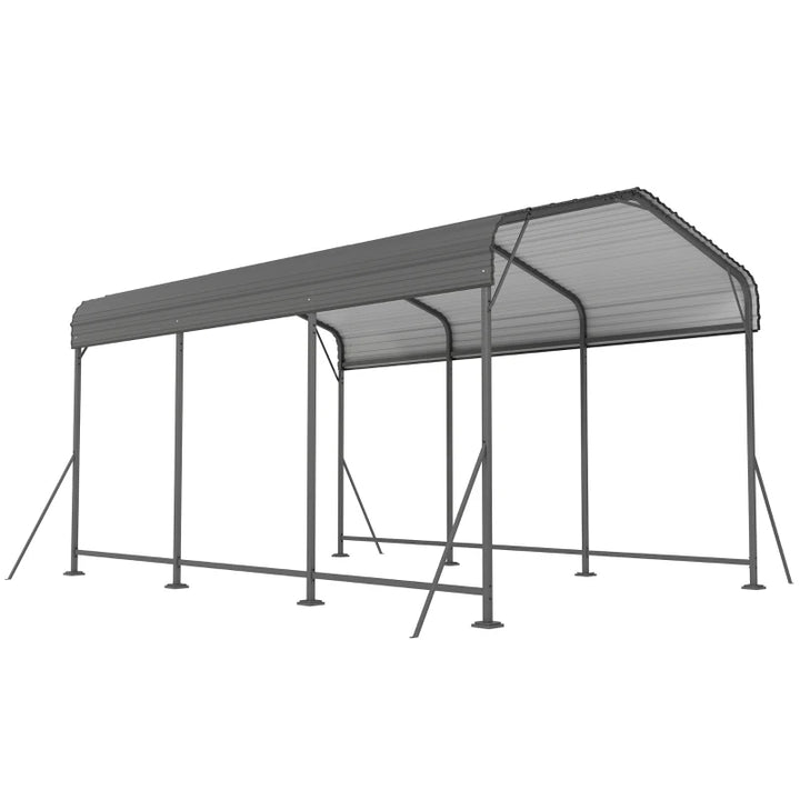 10 x 15 FT Metal Carport Canopy - Heavy Duty Weather Resistant Vehicle Shelter