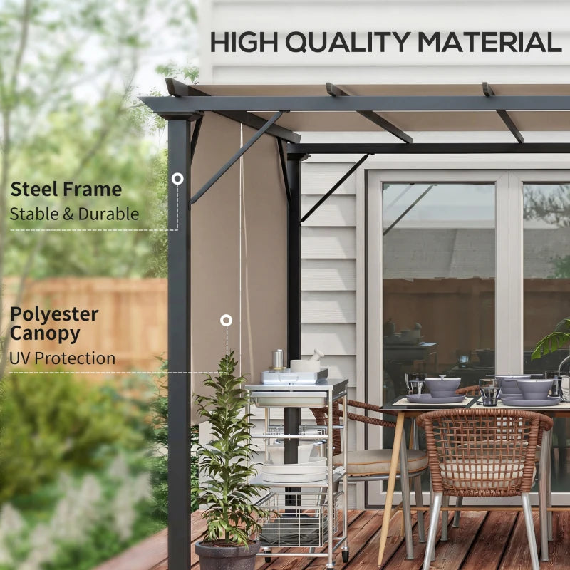 12' x 10' Outdoor Patio Gazebo Pergola with Retractable Canopy - Adjustable Shade and Durable Steel Frame