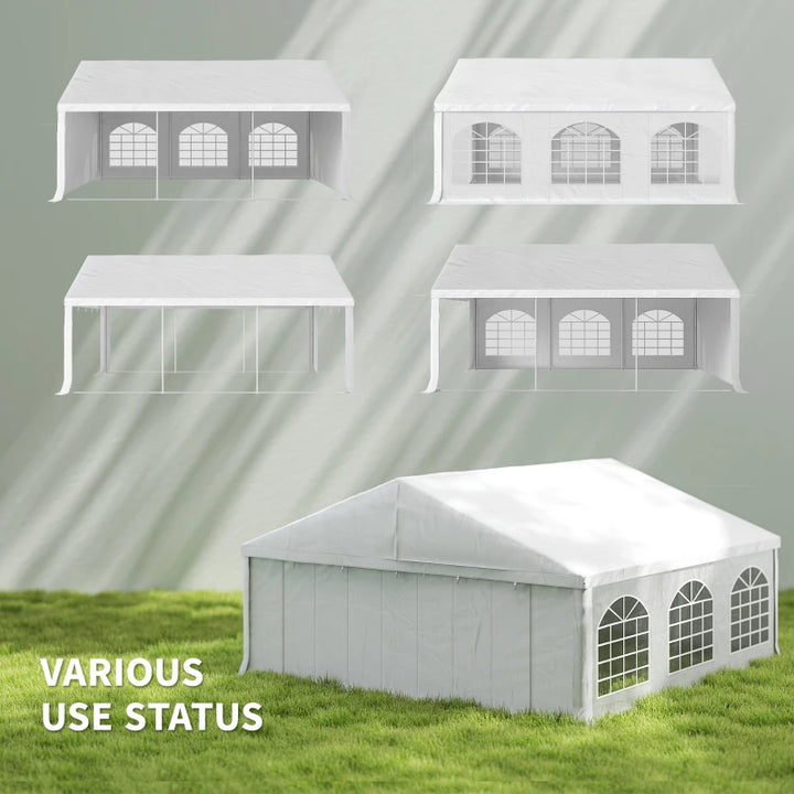 Heavy-Duty Large Wedding Tent 20' x 20' - Outdoor Party Canopy with Sidewalls