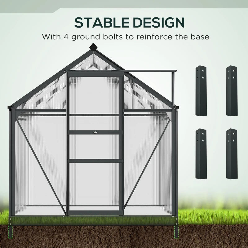 Outdoor Greenhouse Kit with Polycarbonate Panels - Year-Round Gardening Solution