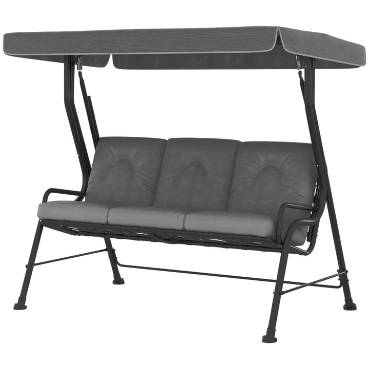 3-Person Patio Swing Chair with Canopy - Comfortable Outdoor Seating