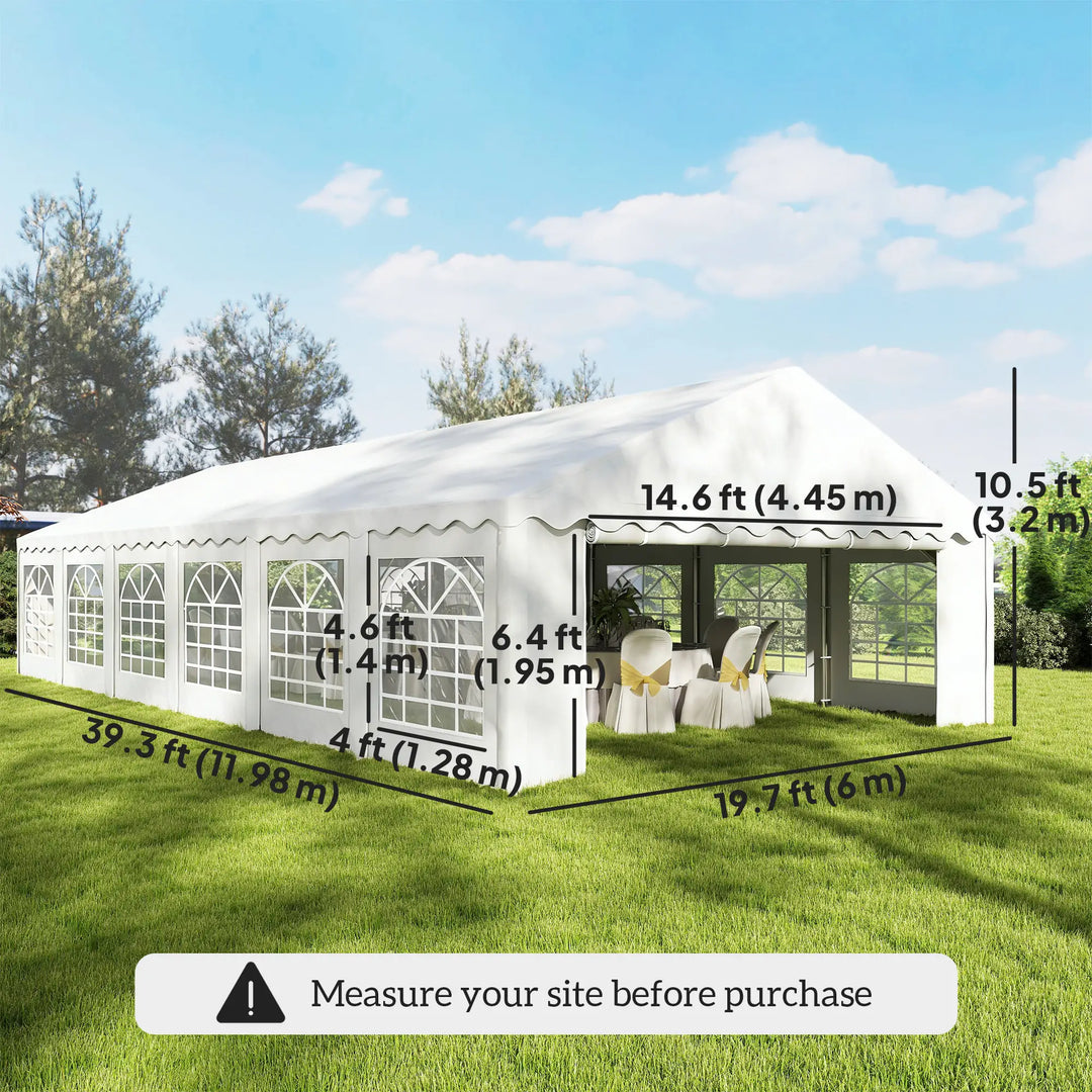 40' x 20' Deluxe Heavy Duty Outdoor Party Wedding Event Tent Gazebo Canopy w 12 Removeable Walls