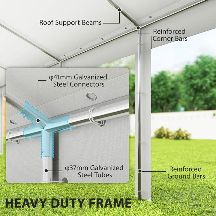 20' x 40' Party Tent with Removable Window Sidewalls - Spacious Durable Outdoor Canopy