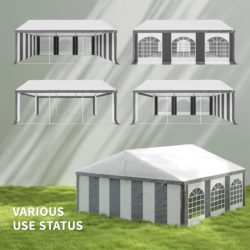Heavy-Duty 20' x 20' Wedding Tent Canopy - Large Outdoor Event Shelter