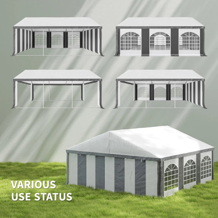 Heavy-Duty 20' x 20' Wedding Tent Canopy - Large Outdoor Event Shelter