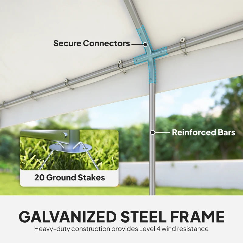 Heavy Duty 20' x 13' Party Tent with Removable Sidewalls - Outdoor Event Shelter